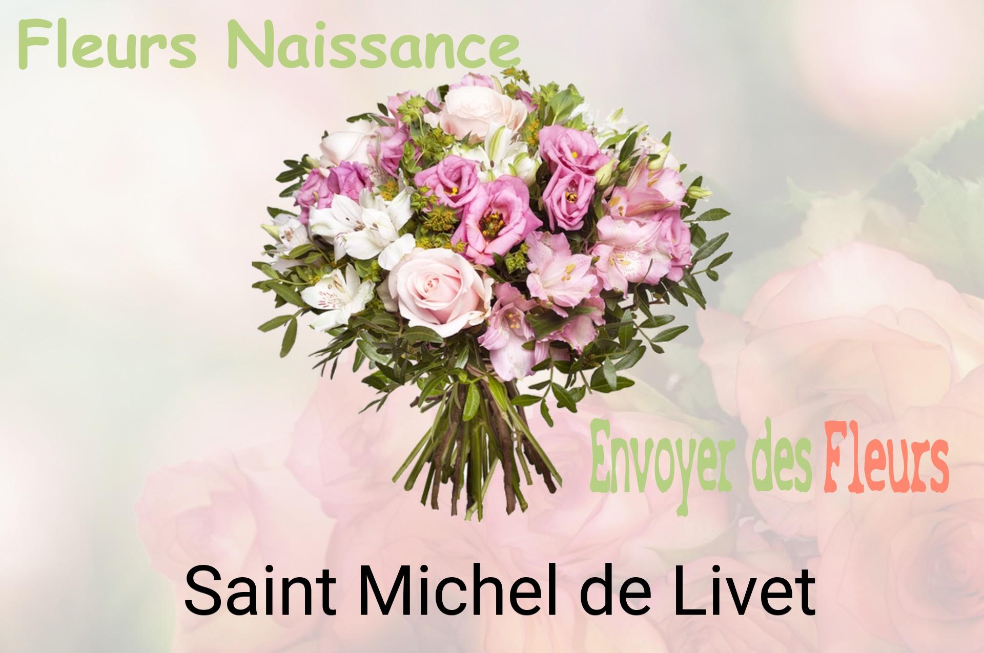 Bouquet de fleurs de naissance livré à Saint-Michel-de-Livet
